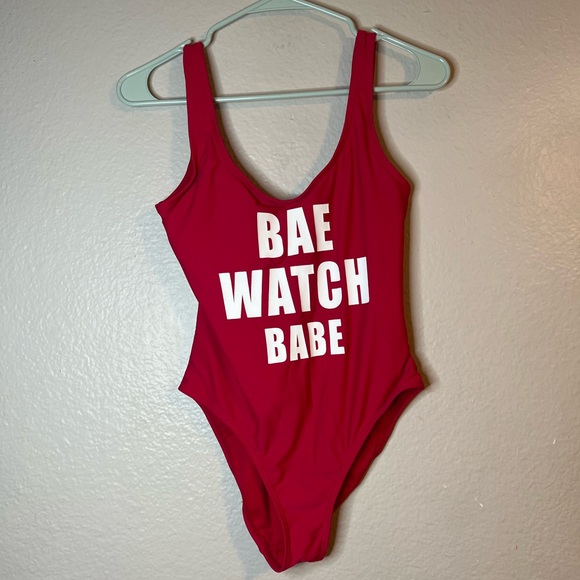 California Waves BAE WATCH BABE One Piece Swimsuit Small - Picture 3 of 7